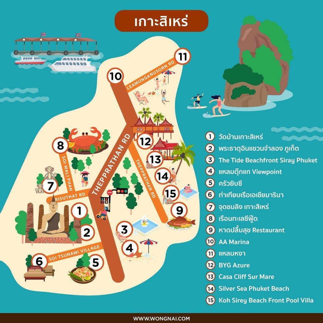 Phuket, where to look at the map