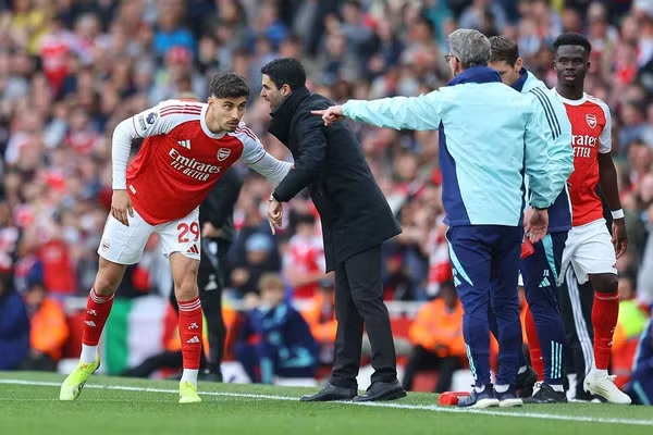 Manajer Arsenal Mikel Arteta mengatakan Kai Havertz diperkirakan akan kembali dalam beberapa minggu